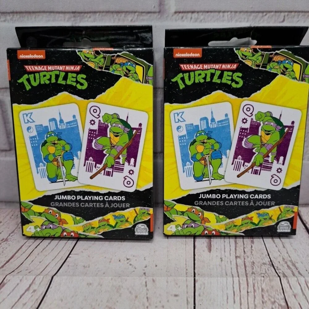 Lot Of 2, New, Teenage Mutant Ninja‎ Turtles TMNT Jumbo Playing Cards